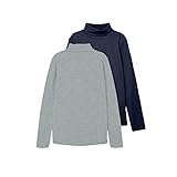 NAME IT Unisex Nknviggo 2p Slim Rollneck O Noos Langarmshirt, Dark...