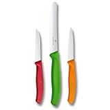 Victorinox Swiss Classic, Küchenmesser Set, 3teilig, Gemüse-, Tomaten-...
