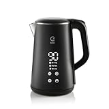 EUREL GV74 Wasserkocher mit Temperatureinstellung – 1,6L Edelstahl...