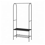 IKEA GRÅFJÄLLET Garderobenständer Schwarz mit Schuhablage - Metall...