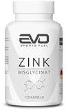 EVO SPORTS FUEL Zink 25mg - 120 Kapseln - Zink Bisglycinat (Zink-Chelat)...