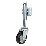 Robust 4-Inch PVC Spring Loaded Wheel Caster for Doors - Enhanced Stability...