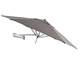EASYSOL Sonnenschirm Wandmontage 250cm Durchmesser Rund, für Balkon,...