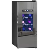 HOMCOM Weinkühlschrank, 30 L Getränkekühlschrank für 12 Flaschen,...