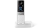 Philips D6351W/38 DECT Schnurlostelefon mit Anrufbeantworter Weiß