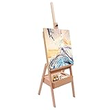 Atelierstaffelei Staffelei Holz H-Form Staffelei Koffer mit Box –...