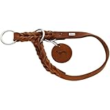 HUNTER Solid Education Dressurhalsung für Hunde, Leder, Geflochten,...