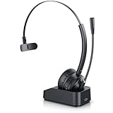 CSL - Bluetooth 5.3 Headset mit Ladestation - PC Headset mit flexiblem...