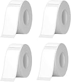 5 Rollen Weiße Thermo Etikettenband, 800 Stück 12mm Etikettenband...