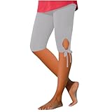 Mrat Leggings für Damen, knielang, lange Shorts, schmale Passform, Yoga,...
