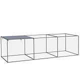 PawHut Mobiler Gehege Hühnerstall Käfig für den Außenbereich, 3 m²,...