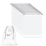 12 x Schuhbeutel mit Zugband PE Schuhtasche, wasserdichte Kordeltasche,...