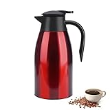Isolierkanne 2 Liter, Edelstahl Thermoskanne, große Öffnung, Thermoskanne...