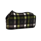 Eskadron Pferde Abschwitzdecke Fleece Check Teak Brown-Moss Green-Atlantic...