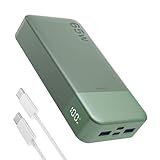 JUOVI Power Bank 65W 20000mAh Laptop Tragbarer Ladegerät, PD QC...