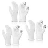 3 Paar Feuchtigkeits handschuhe Touchscreen Weiße Baumwolle...