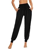 HAPYWER Haremshose Damen Lang für Sport Workout-Yogahose Jogginghose...