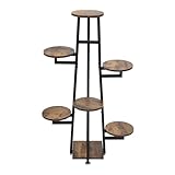 Pflanzenständer 7-stöckiges, Großes Pflanzenregal 110 cm, Metall Holz...