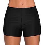 Boardshorts für Damen Bauchweg Badeshorts Schwimmshorts Basic Damen...