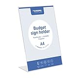 Europel Budget Tischaufsteller, L-Ständer, DIN A4 Hoch, Polystyrol 1,5 mm,...