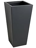 VIVANNO Pflanzkübel Pflanzgefäß Blumenkübel Fiberglas anthrazit-grau...