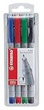 Folienstift - STABILO OHPen universal - wasserlöslich fein - 4er Pack -...