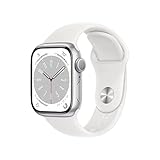 Apple Watch Series 8 (GPS, 45mm) Aluminiumgehäuse Silber met Sportarmband...