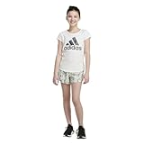 adidas Allover Print Woven Shorts Kids', Green, Size M