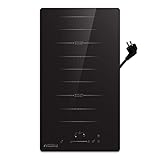 COVERCOOK 30cm induktionskochfeld mit 2 Kochzonen, Einbau Domino Autarkes...