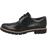 Clarks Herren Batcombe Wing Derbys, Black Leather, 42 EU