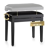 Classic Cantabile Pianobank Schwarz-matt - Höhenverstellbar von 47-56cm -...