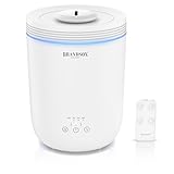 Brandson - Luftbefeuchter mit Fernbedienung - 2,2 Liter – LED Farben...