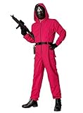 Korean Game Aufseher Kostüm - Overall in Hot-Pink ohne Maske - Größe: XL...