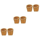 ABOOFAN Stiftehalter, Holz, gewebt, praktische Aufbewahrungskörbe, für...