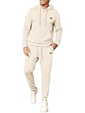 JMIERR Herren 2 Pcs Jacquard Sweatsuit Outfits Hoodie Sweatshirt & Joggers...