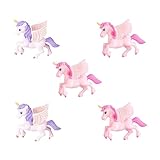 GREENADSCAPE 5St Einhorn-Ornamente Pferd Miniatur Einhorn-Party-Deko...