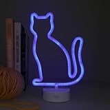 Legami LED Neonlampe 'It's a Sign', Neonlampe Katzenform, USB-Kabel im...