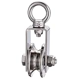 KCNOFNC 40mm Umlenkrolle mit 2 Kugellager, Edelstahl Fitness...