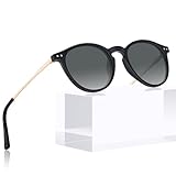 CARFIA Sonnenbrille Damen Herren Polarisiert Rund uv Schutz Retro Vintage...