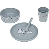 LÄSSIG Kindergeschirr Set (Teller, Becher, Schälchen, Löffel) ohne ,...