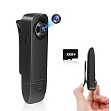 Pudet Luo Bodycam HD 1080P Kleine Kamera mit 32GB Speicherkarte,Mini Kamera...