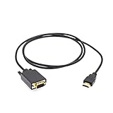 JZK 1,5 m HDMI-auf-VGA-Kabel, unidirektionaler HDMI-Stecker auf...