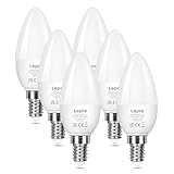 Lepro E14 LED Warmweiss, Glühbirne E14, 4.9W 470 Lumen, 6er-Pack, ersetzt...