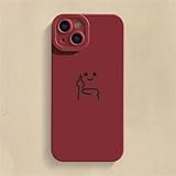 WSDSM Cartoon Red Man Handyhülle für iPhone 15 14 13 12 11 Pro Max Mini X...