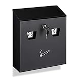 Relaxdays Wandaschenbecher für draußen, mit Montagematerial & Schlüssel,...