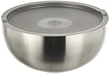 GSW 552301 Thermoschüssel mit Kunststoffdeckel, Edelstahl, silber, 30 cm,...