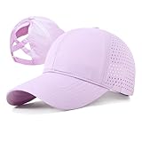HTTDSLF Baseball Kappe Mädchen mit Pferdeschwanz, Schnell Trocknend,...