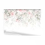 decomonkey Fototapete Blumen Rose 350x256 cm XL Tapete Fototapeten Vlies...