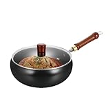 Wokpfanne | Chinesische Bratpfanne Mit Deckel |Kratzfeste Oberfläche Ohne...