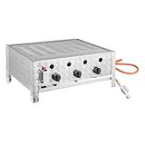 GastroHero Tischbräter Gas mit 3 Brennern, 11 kW, 650 x 570 x 270 mm,...